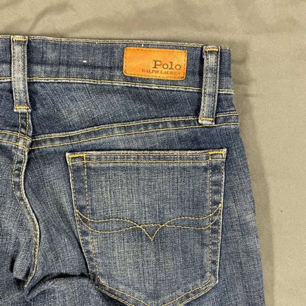 Polo Ralph Lauren Tompkins‎ Skinny Crop Jeans Kids 26W Medium Wash Blue Denim - Picture 8 of 8